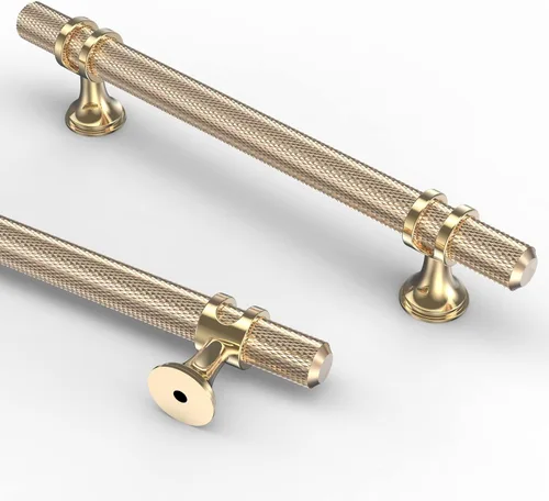 Miniatura 23 de Asidrama - Paquete de 10 manijas para gabinete de cocina de 3 pulgadas (76mm) de color negro mate y bronce champán, tiradores para gabinete