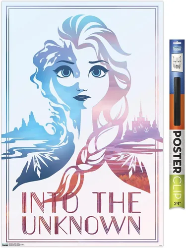 Miniatura 15 de Trends International Disney Frozen 2 - Póster de pared con texto en inglés "Into the Unknown", 14.725 x 22.375 pulgadas, versión enmarcada de madera