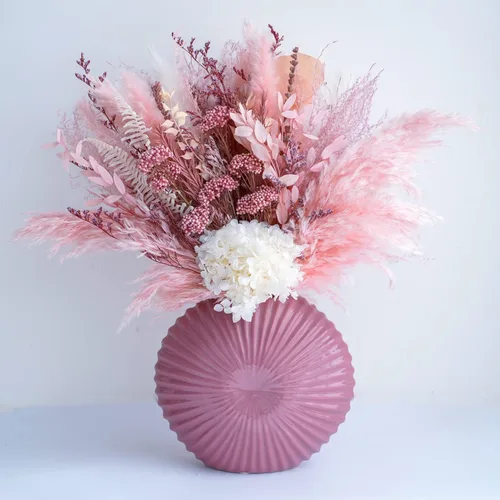 Miniatura 2 de Ramo de hierba de pampa seca natural, arreglos florales champán, ramo de decoración del hogar bohemio, decoración de hierba de pampa esponjosa, Ramo