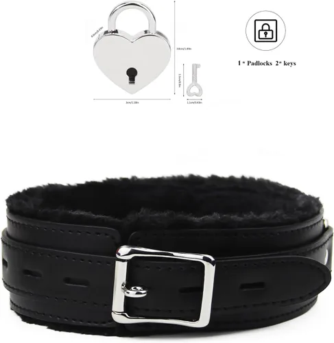 Miniatura 2 de NouAn Gargantilla de cuero de la PU para las mujeres con cerradura Tamaño ajustable del collar
