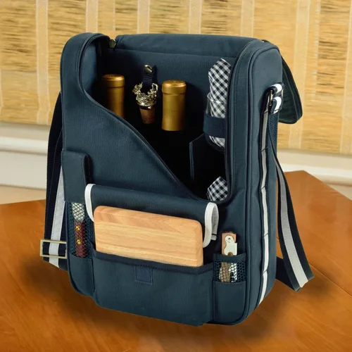 Miniatura 3 de Penn State - Portador de vino de lujo con licencia de Nittany Lions con copas de vino y accesorios para dos ensamblados y aprobados de calidad