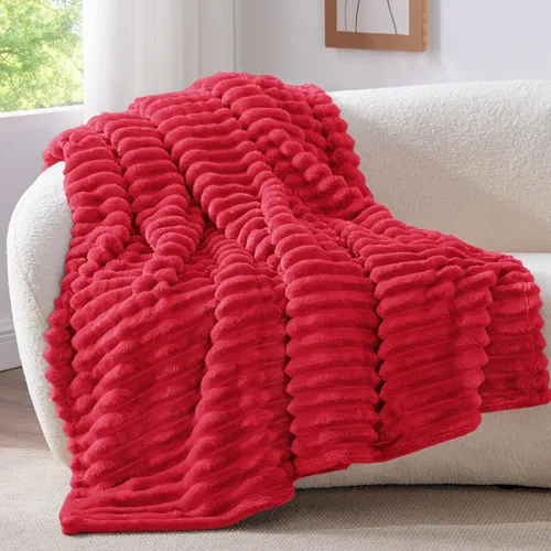 Miniatura 60 de BEDELITE Manta de forro polar para sofá, 10.58 oz/m², suave y cálida, manta acuática esponjosa, manta decorativa y de regalo para mujeres, hombres