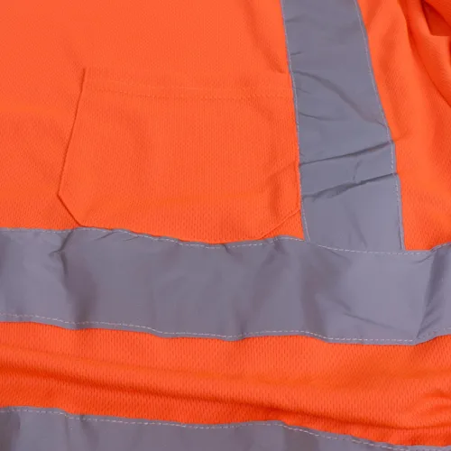 Miniatura 2 de TZ Promise Hi Vis - Camiseta reflectante de seguridad para hombre, manga corta/larga con bolsillo, alta visibilidad clase 3
