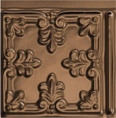 Miniatura 35 de FASÄDE Panel decorativo para salpicaduras de vinilo de estilo tradicional / patrón 10 en bronce antiguo (muestra de 6 x 6 pulgadas)