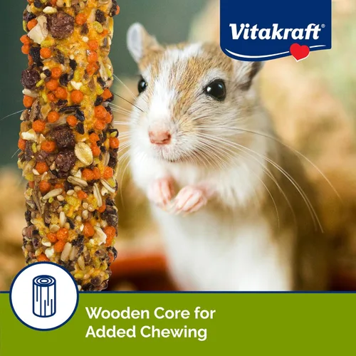 Miniatura 5 de Vitakraft Crunch Sticks Hamster Treats sabor manzana y miel, paquete de 2 palitos masticables crujientes saludables para hámsters y jerbos - Juguete