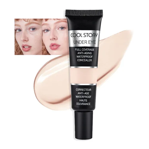 Kaely Corrector de Ojos para Mujeres Mayores, Corrector de Cobertura Completa con Corrección de Color para Ojeras, Hinchazón, Enrojecimiento,