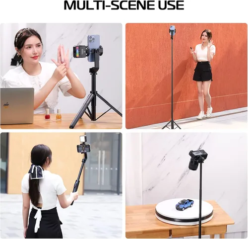 Miniatura 9 de ULANZI SK-03 Trípode selfie stick, trípode de 64" profesional y estable para teléfono inteligente/cámara de acción, soporte de teléfono extensible