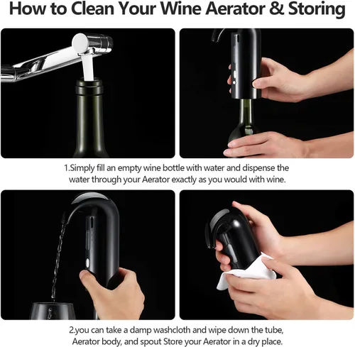 Miniatura 8 de Decantador de vino eléctrico para el Día del Padre, fácil de un toque, accesorios de vino tinto y blanco, ideal para principiantes y entusiastas