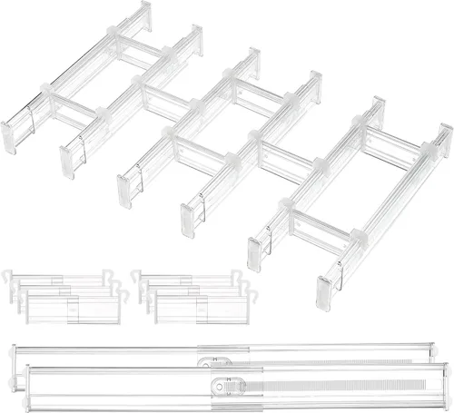 Miniatura 10 de Vtopmart Separadores de cajones de 2.36” con inserciones expandibles, organizador de cajones de cocina ajustable de 12.8"-22.3", separador