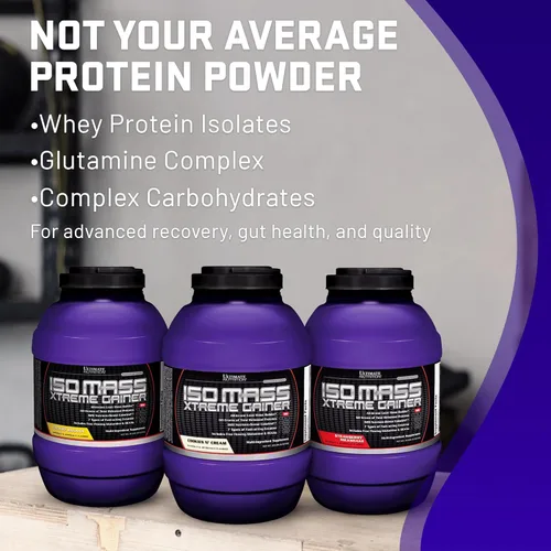 Miniatura 3 de Ultimate Nutrition ISO Mass Xtreme Gainer - Ganador de masa de alto contenido calórico con creatina y proteína aislada de suero en polvo
