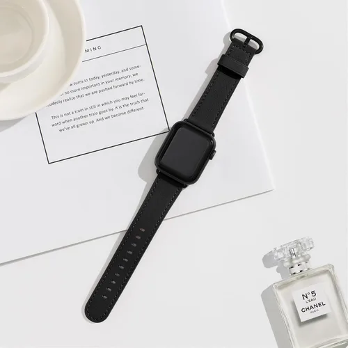Miniatura 3 de WFEAGL Compatible con Apple Watch Banda 38mm 40mm 41mm para Mujeres, Correa de Cuero de Grano Superior para iWatch Ultra SE & Series 9 8 7 6 5 4 3