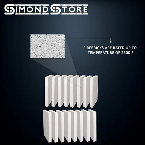 Miniatura 3 de SIMOND STORE Ladrillo de fuego aislante – 0.75 x 4.5 x 9 pulgadas – 2500 F – Ladrillos de fuego para estufa de leña, chimenea, horno, cerámica