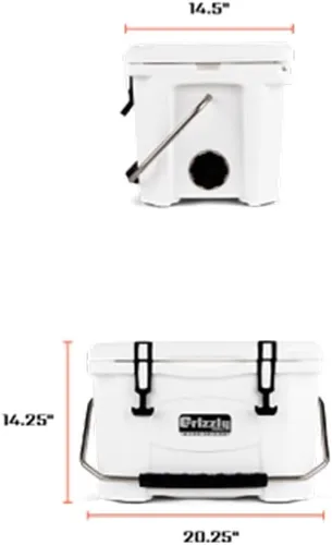 Miniatura 7 de Grizzly 20 Cooler Cofre de hielo de 20 cuartos de galón duradero con aislamiento rotomoldeado Fabricado en Estados Unidos Garantía de por vida