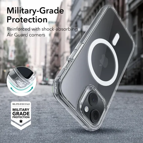 Miniatura 4 de ESR Funda para iPhone 15, compatible con MagSafe, protección de grado militar, resistente al amarillamiento, parte trasera resistente a