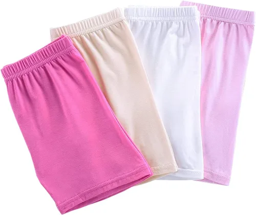 Miniatura 2 de CHUNG Pantalones cortos de baile para niñas pequeñas y grandes, para usar debajo del vestido, falda, uniforme escolar, 4 unidades, 2-9 años