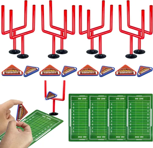 XIPEGPA 20 PCS Mini Juegos de Fútbol Americano de Mesa, Juegos Deportivos de Mesa con Pelotas de Fútbol Americano de Espuma, Postes de Portería y