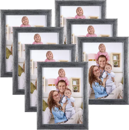 Miniatura 20 de Giftgarden - Juego de 7 marcos para fotos de 4 x 6 pulgadas, color negro, marcos para fotos de 4 x 6 pulgadas para pared o mesa
