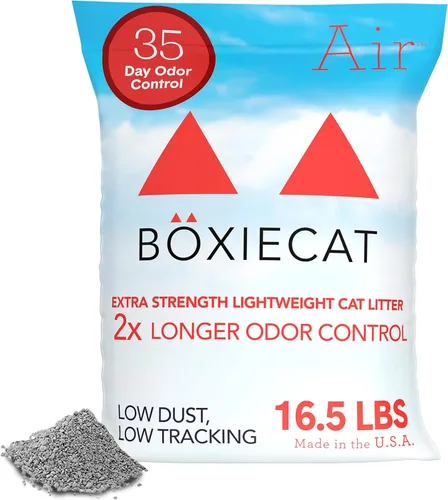 Miniatura 10 de Boxie® - Arena para gatos sin perfume para control de olores natural de 30 días, 6.5 libras, arena ligera a base de plantas para gatos