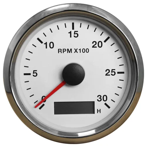 Miniatura 7 de ELING Tacómetro universal Medidor RPM con medidor de horas ajustable y alarma RPM 0-12000RPM 3.346 in con retroiluminación Negro+Negro