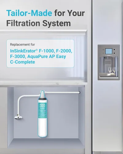 Miniatura 9 de AQUA CREST F-2000, 4204490 Filtro de agua Sub Zero de repuesto para InSinkErator® F-1000, F-2000, F-3000, Sub-Zero 4204490, 4290510 y AquaPure AP