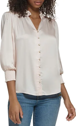 Miniatura 2 de Karl Lagerfeld Paris Blusa deportiva suave de manga larga para mujer