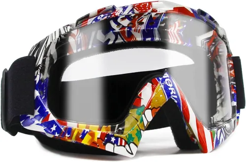 Miniatura 10 de Gafas de motocross - Gafas para motocicleta de tierra para hombres, mujeres y jóvenes - MX para todoterreno, conducción en pistas y carreras