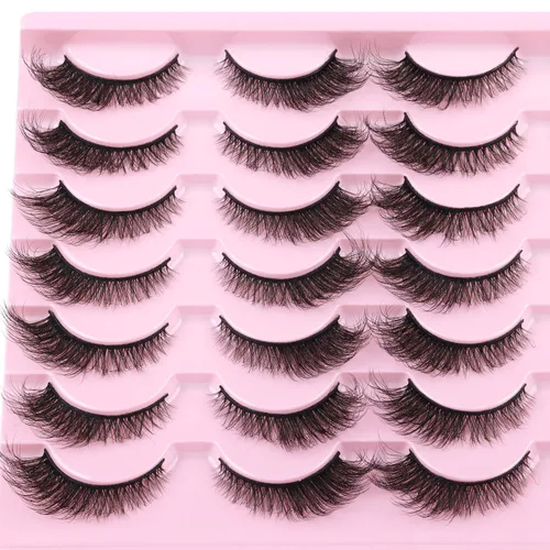 Miniatura 3 de Pestañas Postizas de Aspecto Natural Pestañas de Visón Sintético Wispy Pestañas de Ojo de Zorro que Parecen Extensiones Pestañas de Visón 3D
