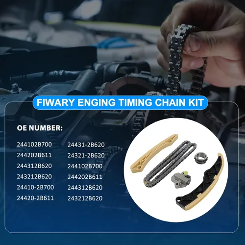 Miniatura 2 de 24321-2B620 Kit de Cadena de Distribución Compatible con Kia Forte Forte5 Koup Rio Soul Optima 2012-2018 1.6L G4FJ Turbo OE 2012-2021 243212B620