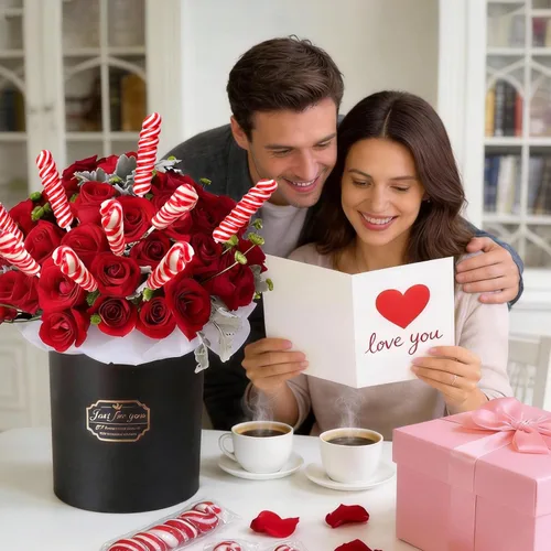 Miniatura 4 de Paletas para el día de San Valentín, paletas rojas trenzadas envueltas individualmente a granel, con temática de San Valentín para recuerdos