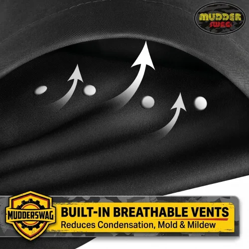 Miniatura 6 de Funda para UTV de 2 plazas, impermeable, resistente, 420D, Oxford, lado a lado, con cremallera, compatible con Polaris Ranger RZR Can-Am Defender