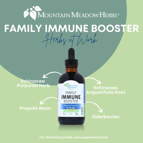 Miniatura 3 de Mountain Meadow Herbs Extracto de refuerzo inmunológico familiar con Sambucus saúco y equinácea Apoyo inmunológico óptimo para toda la familia