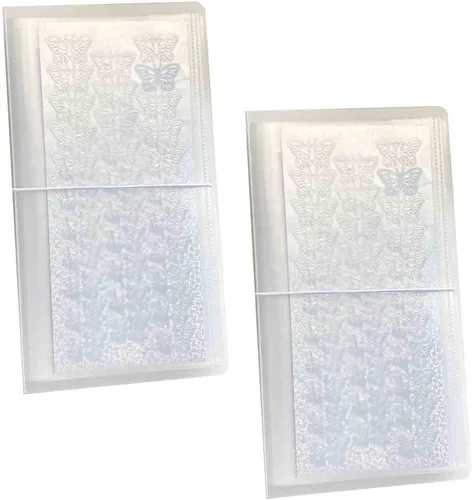 YOAVIP Libro grande de almacenamiento transparente de 4.8 x 9.6 pulgadas para planificador, álbumes de recortes, calcomanías, carpeta organizadora