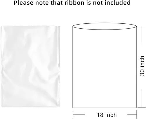 Miniatura 2 de Morepack Bolsas de celofán de 18 x 30 pulgadas para cestas de regalo, bolsas de cestas de celofán transparente, 10 unidades 10pcs