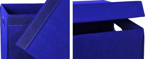 Miniatura 5 de Cesto sencillo para la ropa sucia con tapa. Azul Oscuro
