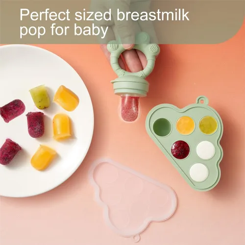Miniatura 3 de KEERT - Comedero de frutas para bebés con molde de paleta, mordedores de dentición para bebés de 3 a 12 meses, juguetes de dentición para bebés