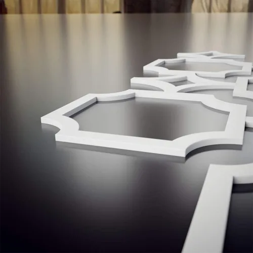 Miniatura 5 de Ekena Millwork 13 3/8" de ancho x 7 3/8" de alto x 3/8" de espesor Paneles de pared decorativos Anderson de tamaño extra pequeño con entrelazado