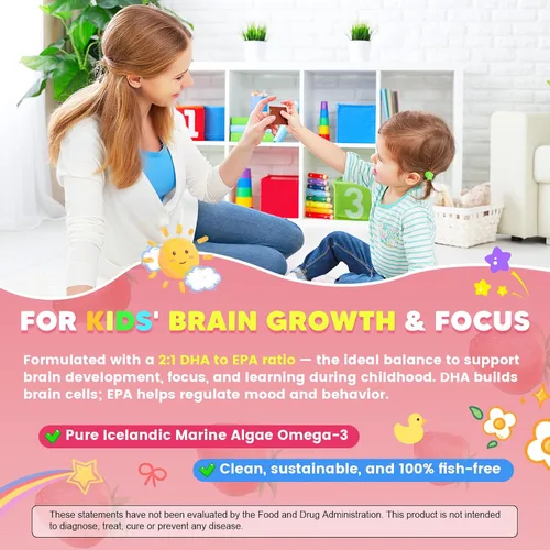 Miniatura 5 de Gomitas multivitamínicas metiladas para niños con Omega 3, multivitamínico para niños y adolescentes 4+ con L de metilfolato y B12, calcio