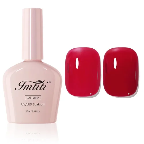 Miniatura 12 de Esmalte de uñas en gel color rosa transparente, 15ml, color rosa translúcido Jelly, esmalte de uñas en gel UV/LED que se absorbe para manicura