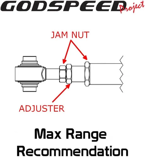 Miniatura 2 de Godspeed AK-127-C Brazos traseros curvados ajustables con rodamientos esféricos Juego de 2, compatible con Mazda 3(BK/BL) 2004-13