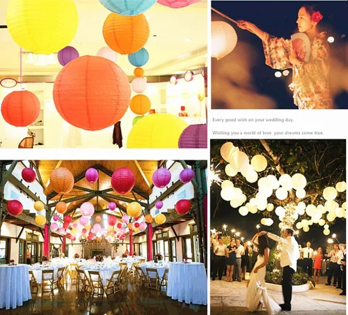 Miniatura 7 de Linterna de papel redonda plegable reutilizable, estilo chino/japonés, colgante, cubierta de lámpara para jardín, fiesta de cumpleaños, suministros