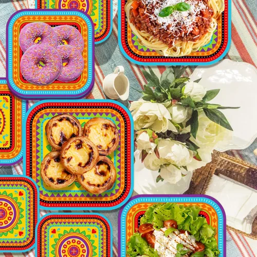 Miniatura 5 de 88 piezas platos de papel de fiesta mexicana de cumpleaños, servilletas, cactus de México, juego de vajilla desechable colorido, suministros