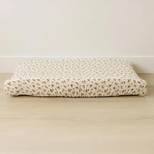 Miniatura 2 de Mebie Baby Funda para cambiador, flor de otoño, 100% muselina de algodón para cambiador, funda para bebé niño y niña, fundas de decoración