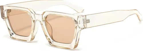 Miniatura 72 de AIEYEZO Gafas de sol cuadradas para mujeres y hombres, gafas de sol cuadradas con montura gruesa, estilo de diseñador simple