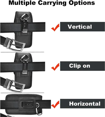 Miniatura 3 de Funda para Teléfono Móvil de Nylon con Clip para Cinturón, Compatible con Samsung Galaxy S25 FE S24 Ultra 5G S23 Plus S22 S21 S20 Note 20 A16 A15