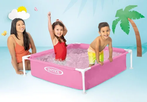 Miniatura 2 de Intex Mini marco sobre el suelo piscina rosa 48 x 48 x 12 pulgadas