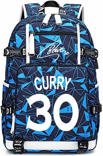 Miniatura 9 de Mochila luminosa de 30 jugadores de baloncesto, mochila de viaje, para hombres y mujeres, azul - 1, Patrón azul - 1