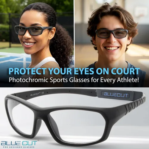 Miniatura 2 de BLUE CUT Sports Protection Goggles, Photochromic Lenses Safety Glasses for Basketball, Pickleball and Outdoor Sports