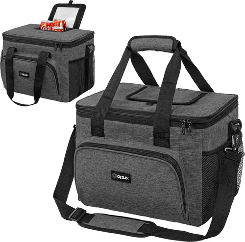 Miniatura 21 de OPUX Bolsa térmica suave, térmica y plegable con aislamiento térmico para hombres, trabajo, campamento, playa, viajes, portátil, suave, a prueba