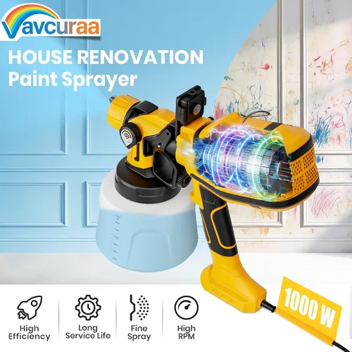 Miniatura 3 de Pulverizador de pintura para pintura de casas. Pulverizadores de pintura de 100 oW con 47 onzas (4,593.2 ft), 6 boquillas de cobre (0.020-0.098 in)