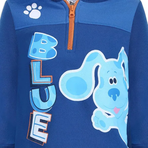 Miniatura 3 de Nickelodeon Blues Clues Boys Half Zip Up Pullover Hoodie for Infant and Toddler - BlueOrange